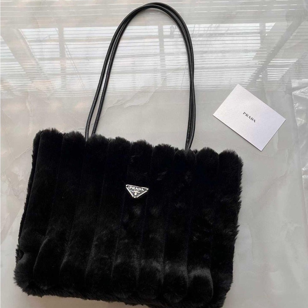 Prada Black Fur Tote